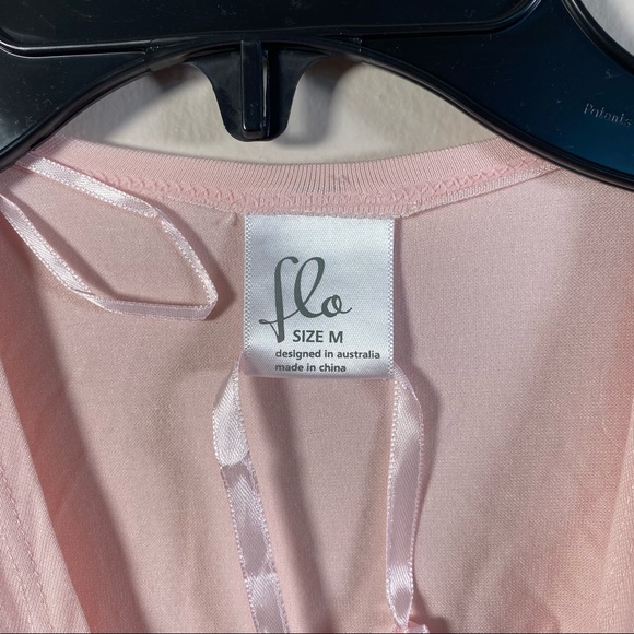 FLO DANCEWEAR Crossover Long Sleeves Wrap Top in pink size M - Picture 2 of 6